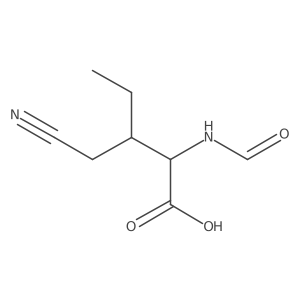4-Cyano-3-ethyl-2-formamidobutanoic acid Structure
