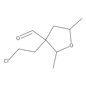 3-(2-Chloroethyl)-2,5-dimethyloxolane-3-carbaldehyde Structure