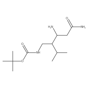 tert-butyl N-[3-amino-4-carbamoyl-2-(propan-2-yl)butyl]carbamate Structure