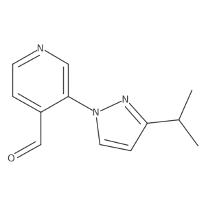 3-[3-(propan-2-yl)-1H-pyrazol-1-yl]pyridine-4-carbaldehyde结构式