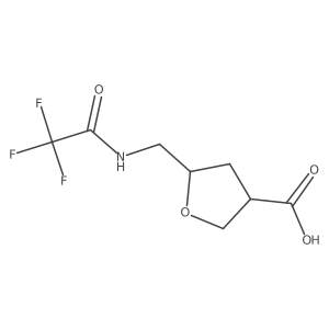 rac-(3R,5R)-5-[(trifluoroacetamido)methyl]oxolane-3-carboxylic acid Structure