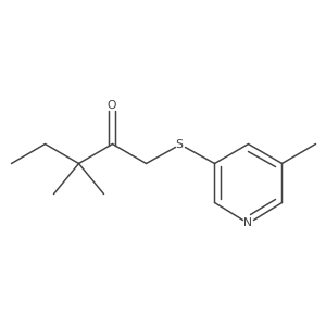 3,3-Dimethyl-1-[(5-methylpyridin-3-yl)sulfanyl]pentan-2-one Structure