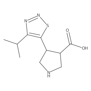 4-[4-(Propan-2-yl)-1,2,3-thiadiazol-5-yl]pyrrolidine-3-carboxylic acid结构式