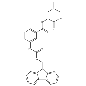 (2S)-3-(dimethylamino)-2-{[3-({[(9H-fluoren-9-yl)methoxy]carbonyl}amino)phenyl]formamido}propanoic acid结构式