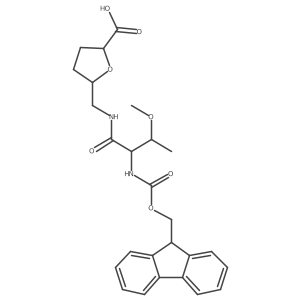 5-{[(2S,3R)-2-({[(9H-fluoren-9-yl)methoxy]carbonyl}amino)-3-methoxybutanamido]methyl}oxolane-2-carboxylic acid结构式