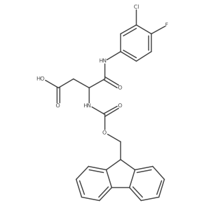 3-[(3-chloro-4-fluorophenyl)carbamoyl]-3-({[(9H-fluoren-9-yl)methoxy]carbonyl}amino)propanoic acid结构式