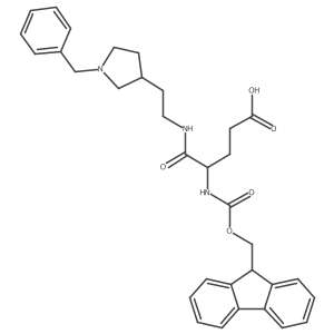 4-{[2-(1-benzylpyrrolidin-3-yl)ethyl]carbamoyl}-4-({[(9H-fluoren-9-yl)methoxy]carbonyl}amino)butanoic acid结构式