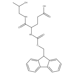 4-({[(9H-fluoren-9-yl)methoxy]carbonyl}amino)-4-[(2-hydroxypropyl)carbamoyl]butanoic acid结构式