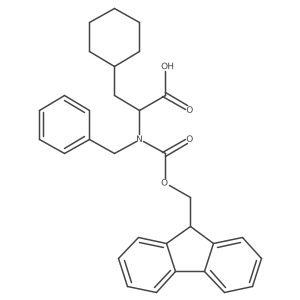 2-[benzyl({[(9H-fluoren-9-yl)methoxy]carbonyl})amino]-3-cyclohexylpropanoic acid结构式