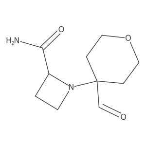 1-(4-Formyloxan-4-yl)azetidine-2-carboxamide结构式