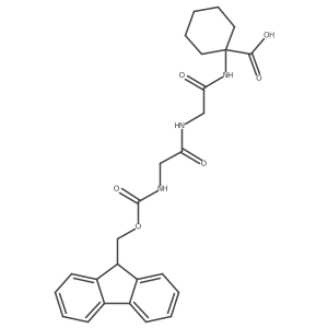 1-{2-[2-({[(9H-fluoren-9-yl)methoxy]carbonyl}amino)acetamido]acetamido}cyclohexane-1-carboxylic acid结构式