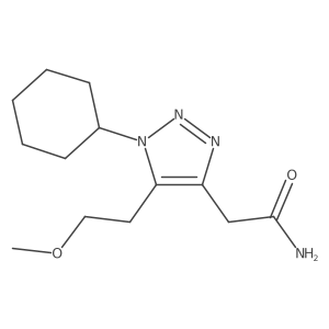 2-[1-cyclohexyl-5-(2-methoxyethyl)-1H-1,2,3-triazol-4-yl]acetamide结构式