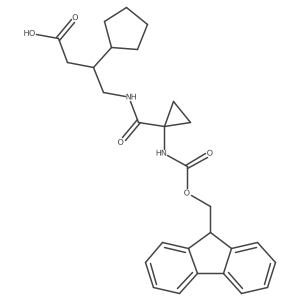 3-cyclopentyl-4-{[1-({[(9H-fluoren-9-yl)methoxy]carbonyl}amino)cyclopropyl]formamido}butanoic acid Structure