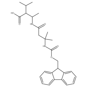 3-[3-({[(9H-fluoren-9-yl)methoxy]carbonyl}amino)-3-methylbutanamido]-2-(propan-2-yl)butanoic acid结构式