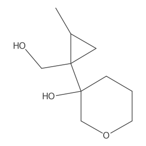 3-[1-(Hydroxymethyl)-2-methylcyclopropyl]oxan-3-ol Structure