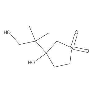 3-Hydroxy-3-(1-hydroxy-2-methylpropan-2-yl)-1lambda6-thiolane-1,1-dione结构式