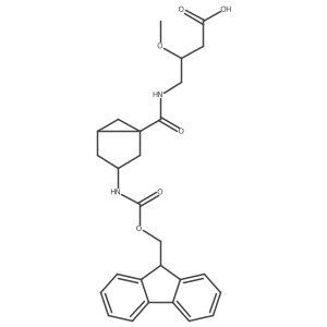 4-{[3-({[(9H-fluoren-9-yl)methoxy]carbonyl}amino)bicyclo[3.1.0]hexan-1-yl]formamido}-3-methoxybutanoic acid结构式