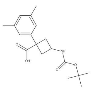 3-{[(Tert-butoxy)carbonyl]amino}-1-(3,5-dimethylphenyl)cyclobutane-1-carboxylic acid结构式