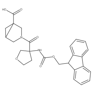 3-[3-({[(9H-fluoren-9-yl)methoxy]carbonyl}amino)oxolane-3-carbonyl]-3-azabicyclo[3.1.0]hexane-1-carboxylic acid Structure
