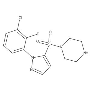 1-{[1-(3-chloro-2-fluorophenyl)-1H-pyrazol-5-yl]sulfonyl}piperazine结构式