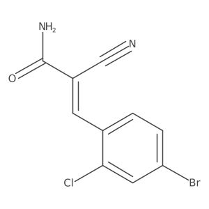 3-(4-Bromo-2-chlorophenyl)-2-cyanoprop-2-enamide结构式