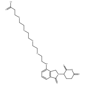 Lenalidomide-PEG4-C2-acid Structure