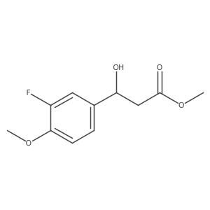 methyl (3R)-3-(3-fluoro-4-methoxyphenyl)-3-hydroxypropanoate结构式