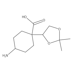 4-Amino-1-(2,2-dimethyl-1,3-dioxolan-4-yl)cyclohexane-1-carboxylic acid结构式