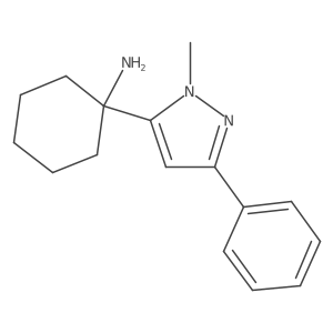 1-(1-methyl-3-phenyl-1H-pyrazol-5-yl)cyclohexan-1-amine结构式