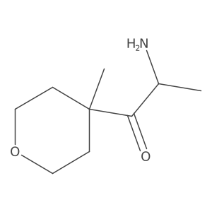 2-Amino-1-(4-methyloxan-4-yl)propan-1-one结构式
