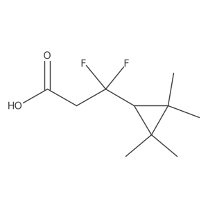 3,3-Difluoro-3-(2,2,3,3-tetramethylcyclopropyl)propanoic acid结构式