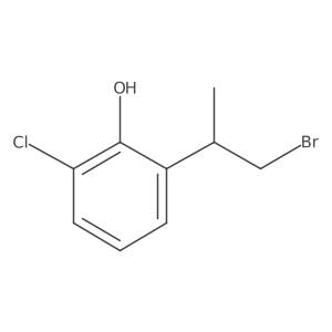 2-(1-Bromopropan-2-yl)-6-chlorophenol结构式