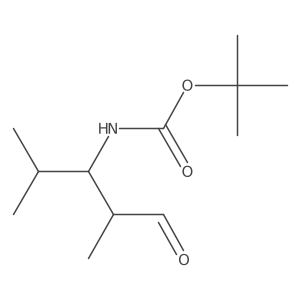 tert-butyl N-(2,4-dimethyl-1-oxopentan-3-yl)carbamate结构式