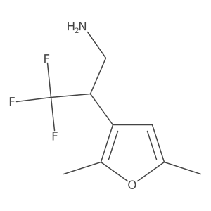 2-(2,5-Dimethylfuran-3-yl)-3,3,3-trifluoropropan-1-amine结构式