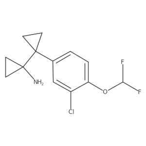 1-{1-[3-Chloro-4-(difluoromethoxy)phenyl]cyclopropyl}cyclopropan-1-amine结构式