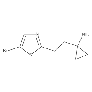 1-[2-(5-Bromo-1,3-thiazol-2-yl)ethyl]cyclopropan-1-amine结构式