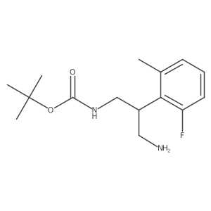 tert-butyl N-[3-amino-2-(2-fluoro-6-methylphenyl)propyl]carbamate Structure