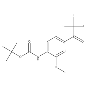 tert-butyl N-[2-methoxy-4-(trifluoroacetyl)phenyl]carbamate Structure