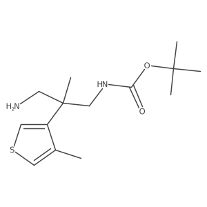 tert-butyl N-[3-amino-2-methyl-2-(4-methylthiophen-3-yl)propyl]carbamate Structure