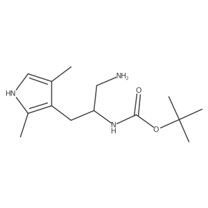 tert-butyl N-[1-amino-3-(2,4-dimethyl-1H-pyrrol-3-yl)propan-2-yl]carbamate结构式