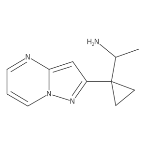 1-(1-{Pyrazolo[1,5-a]pyrimidin-2-yl}cyclopropyl)ethan-1-amine结构式