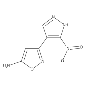 3-(3-nitro-1H-pyrazol-4-yl)-1,2-oxazol-5-amine结构式