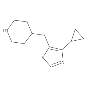 4-[(4-Cyclopropyl-1,3-thiazol-5-yl)methyl]piperidine结构式