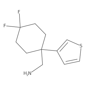 [4,4-Difluoro-1-(thiophen-3-yl)cyclohexyl]methanamine结构式