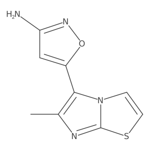 5-{6-Methylimidazo[2,1-b][1,3]thiazol-5-yl}-1,2-oxazol-3-amine结构式
