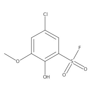 5-Chloro-2-hydroxy-3-methoxybenzene-1-sulfonyl fluoride结构式