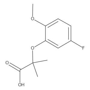 2-(5-Fluoro-2-methoxyphenoxy)-2-methylpropionic acid结构式