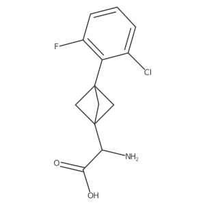 2-Amino-2-[3-(2-chloro-6-fluorophenyl)-1-bicyclo[1.1.1]pentanyl]acetic acid Structure