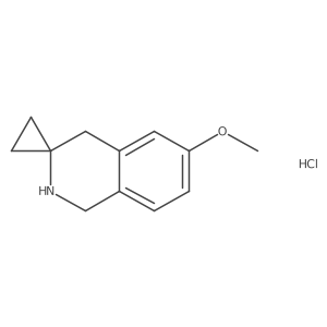 6-Methoxyspiro[2,4-dihydro-1H-isoquinoline-3,1'-cyclopropane];hydrochloride Structure
