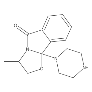 (3S)-3-Methyl-9b-(piperazin-1-yl)-2,3-dihydrooxazolo[2,3-a]isoindol-5(9bH)-one Structure